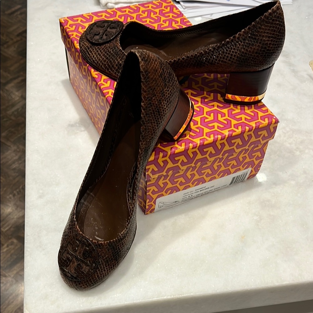 Tory Burch Brown Heeled Shoes